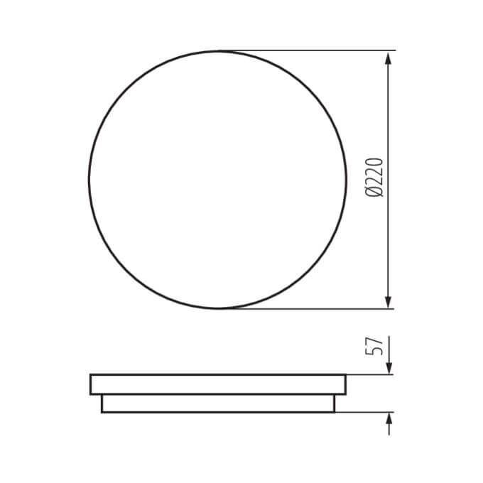 Plafoniera z czujnikiem ruchu LED BENO 12-18W CCT-O-SEW 2080lm b.zmienna IP-65 Biały Kanlux - 38777