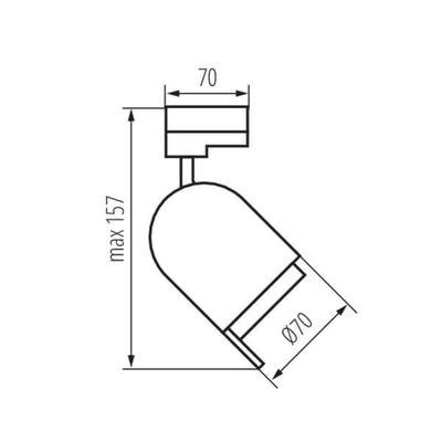 Projektor na szynoprzewód ATL3 GU10-B Czarny Kanlux - 33144