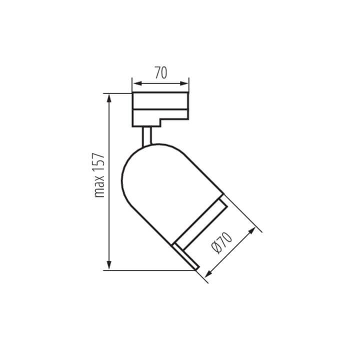 Projektor na szynoprzewód ATL3 GU10-B Czarny Kanlux - 33144