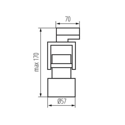 Projektor na szynoprzewód ATL5 GU10-B Czarny Kanlux - 33148