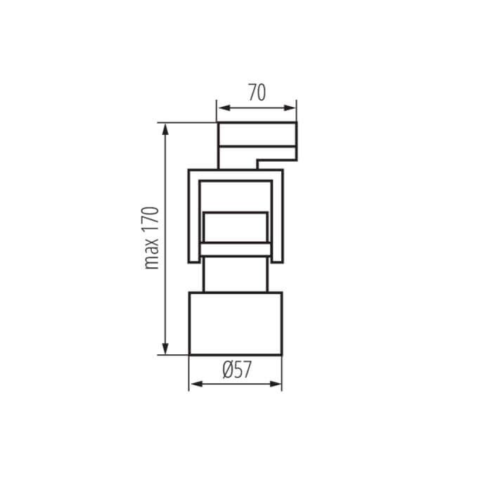 Projektor na szynoprzewód ATL5 GU10-B Czarny Kanlux - 33148