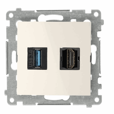 Gniazdo HDMI 1.4 + USB 3.0 Kremowy Simon 54 - DGHDUSB3.01/41
