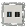 Gniazdo HDMI 1.4 + USB 3.0 Biały Simon 54 - DGHDUSB3.01/11
