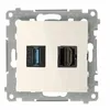 Gniazdo HDMI 1.4 + USB 3.0 Kremowy Simon 54 - DGHDUSB3.01/41