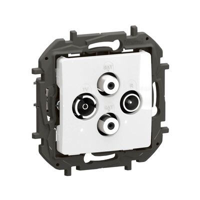 Gniazdo antenowe R-TV-SAT-SAT końcowe (2 wejścia) Biały Legrand Nowe Niloe - NP4108WH