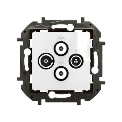 Gniazdo antenowe R-TV-SAT-SAT końcowe (2 wejścia) Biały Legrand Nowe Niloe - NP4108WH