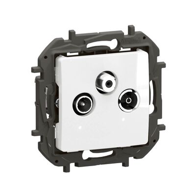 Gniazdo antenowe R-TV-SAT końcowe Biały Legrand Nowe Niloe - NP4106WH