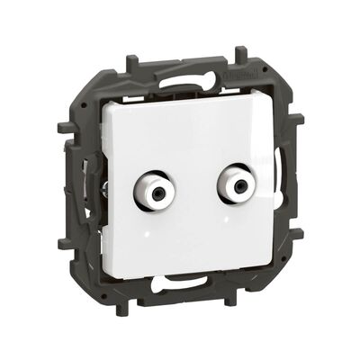 Gniazdo antenowe typu F podwójne (1 wejście) Biały Legrand Nowe Niloe - NP4101WH