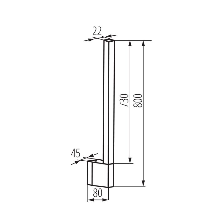 Kinkiet zewnętrzny YALTE S 08 10W NW-B 4000K b.neutralna 460lm IP-54 Kanlux - 38892