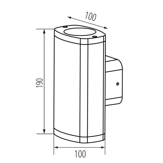 Kinkiet zewnętrzny ZEVI EL 2GU10 B IP-54 Czarny Kanlux - 38882