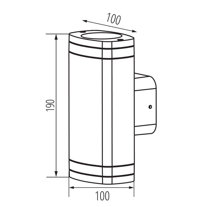 Kinkiet zewnętrzny ZEVI W EL 2GU10 G IP-54 Szary Kanlux - 38887