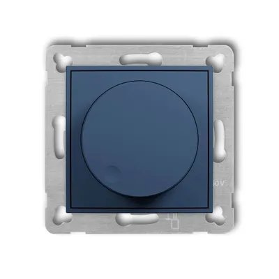 Ściemniacz przyciskowo-obrotowy Karlik MINI Navy blue 64MRO-3 do zasilaczy 1-10V, elegancki design i nowoczesna funkcjonalność.