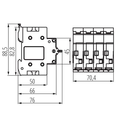 Przełącznik instalacyjny I-0-II 40A 4P KCS-40A/4P IDEAL by Kanlux - 23258