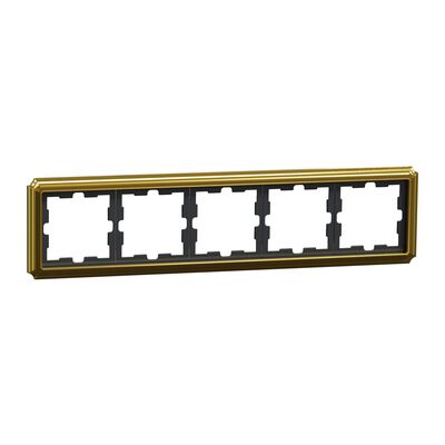 Ramka pięciokrotna 24k Złoto Merten D-Antique metal - MEG4050-4741