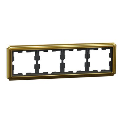 Ramka poczwórna 24k Złoto Merten D-Antique metal - MEG4040-4741