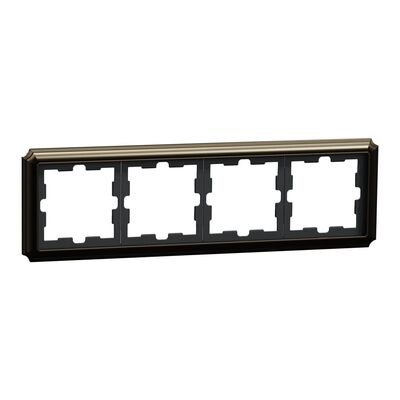 Ramka poczwórna Mocca Merten D-Antique metal - MEG4040-4752