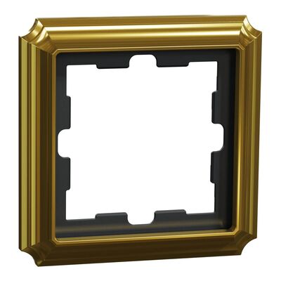 Ramka pojedyncza 24k Złoto Merten D-Antique metal - MEG4010-4741