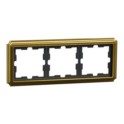 Ramka potrójna 24k Złoto Merten D-Antique metal - MEG4030-4741