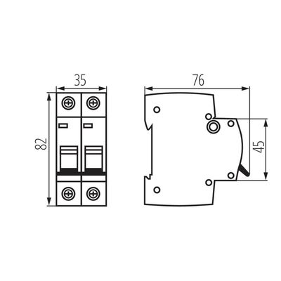 Wyłącznik nadprądowy 2P B 20A 6kA KMB6-B20/2 IDEAL by Kanlux - 32577