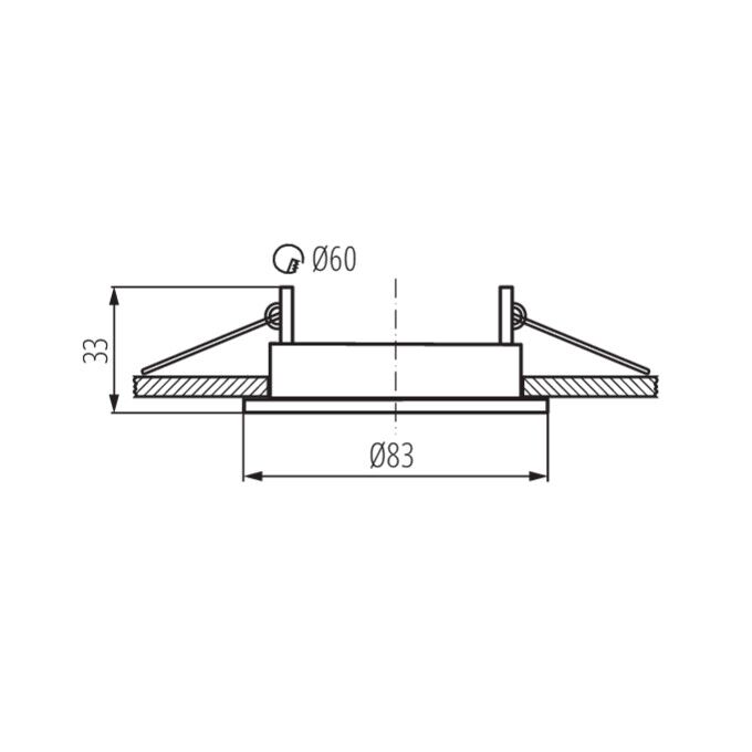 Oprawa sufitowa punktowa ALOR DSO-W Gx5,3/GU10/MR-16/JDR Biały 12/230V IP-20 Kanlux - 26790
