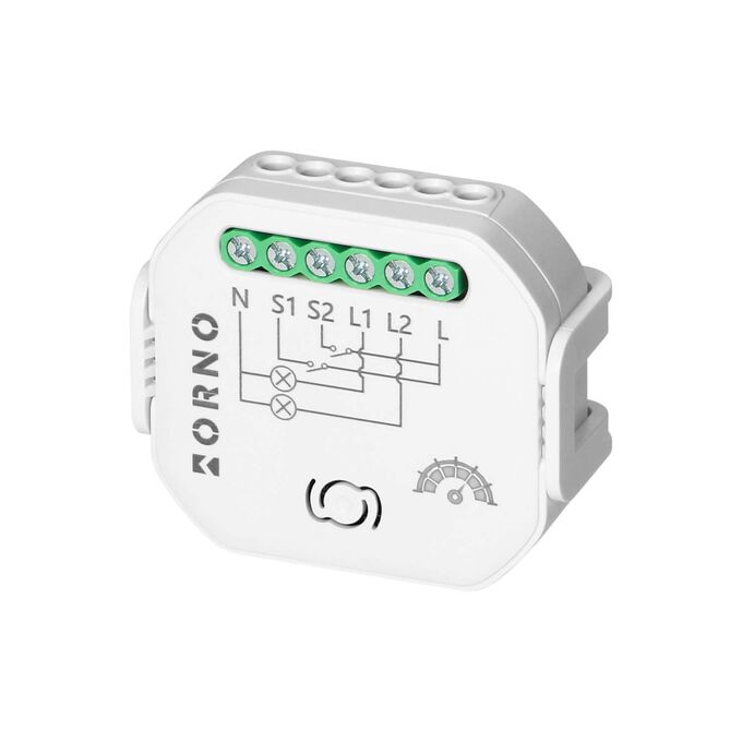 Przekaźnik dopuszkowy 2-kanałowy ze ściemniaczem Tuya Smart Home Wi-Fi+Bluetooth Orno - OR-SH-17103