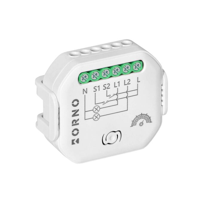 Przekaźnik dopuszkowy 2-kanałowy ze ściemniaczem Tuya Smart Home Wi-Fi+Bluetooth Orno - OR-SH-17103