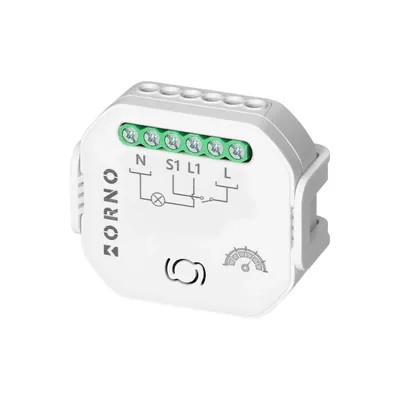 Przekaźnik dopuszkowy Orno OR-SH-17102 ze ściemniaczem, 1-kanałowy, Wi-Fi+Bluetooth, do inteligentnego domu.