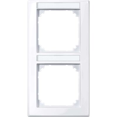 Ramka podwójna pionowa z polem opisowym Biały active Merten M-Smart - 470225