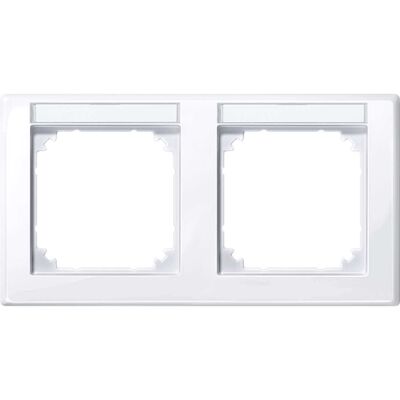 Ramka podwójna pozioma z polem opisowym Biały active Merten M-Smart - 471225