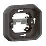 Antracytowa ramka podtynkowa z pazurkami Legrand Nowe Plexo IP55, model 069609L, do montażu pojedynczych mechanizmów.