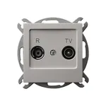 Gniazdo antenowe RTV przelotowe 14dB Kaszmir As Ospel GPA-14GP/m/82 z dwoma wejściami R i TV.
