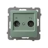 Gniazdo antenowe RTV przelotowe 14dB Zielony mat As - GPA-14GP/m/84