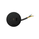 Ładowarka meblowa typu USB A+C 3.1A Czarny Simon 400 - 43120000-138