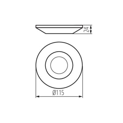 Mikrofalowy czujnik ruchu PRESENSOR-O-W NT 360° IP-20 biały Kanlux - 38750