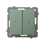 Przycisk żaluzjowy Zielony mat - ŁP-7G/m/84 As