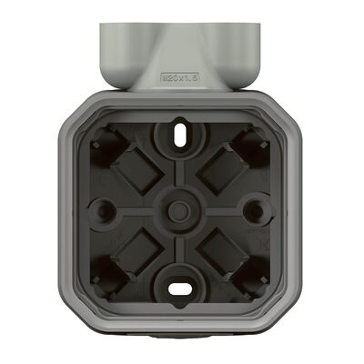 Puszka natynkowa pojedyncza z przepustem kablowym ISO20 Szary Legrand Nowe Plexo IP55 - 069846L