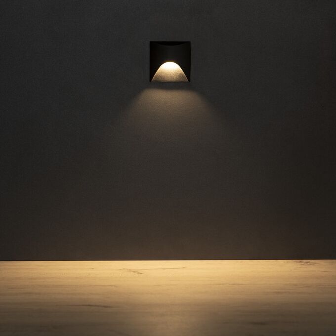 Oprawa schodowa LED EXIN LED L B-WW b.ciepła 230V IP-65 Czarny Kanlux - 39127