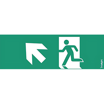 Piktogram SCHODY / WYJŚCIE W LEWO W GÓRĘ do ORION - OR3 (logo) Intelight - 85002