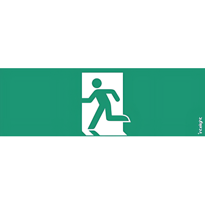 Piktogram WYJŚCIE EWAKUACYJNE W LEWO do ORION - OR9 (logo) Intelight - 85008