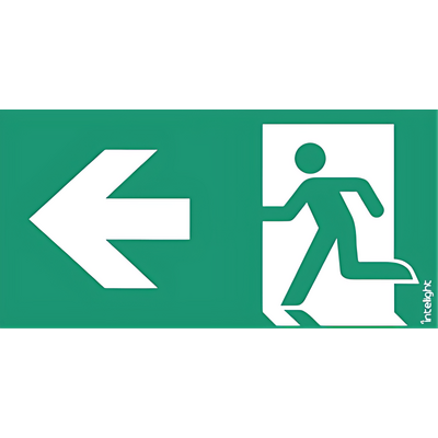 Piktogram WYJŚCIE W LEWO do Oximia, Suprema, Orion DS, Kasjopeja - E3 (logo) Intelight - 85103