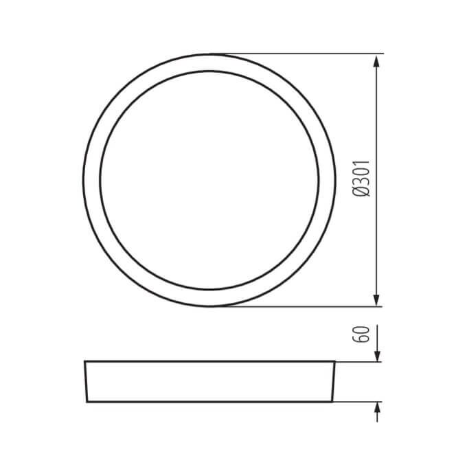 Plafoniera LED DABER 12-20W CCT B b.zmienna IP-66 Czarny Kanlux - 39026