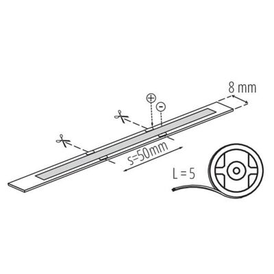 Taśma LED LCOB 3W/M 24 IP65-NW 5m 4000K b.neutralna 24V DC IP-65 Kanlux - 39167