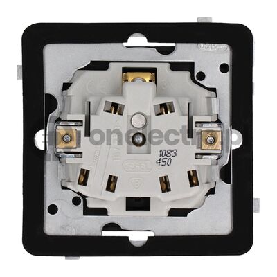 Gniazdo bryzgoszczelne IP-44 Szary grafit, klapka dymna - GPH-1RZ/m/73/d Sonata