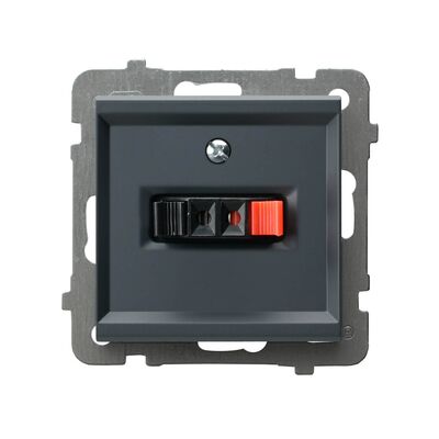 Gniazdo głośnikowe pojedyncze Szary grafit - GG-1R/m/73 Sonata