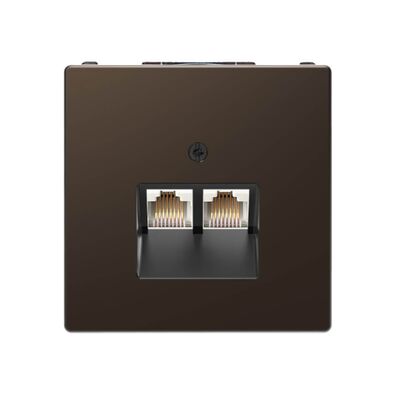 Gniazdo komputerowe podwójne RJ45 kat.5e UTP Mocca Merten System D