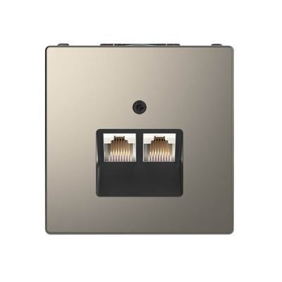 Gniazdo komputerowe podwójne RJ45 kat.5e UTP Nikiel Merten System D