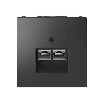 Gniazdo komputerowe podwójne RJ45 kat.6A STP ekranowane Antracytowy Merten System D