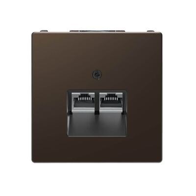 Gniazdo komputerowe podwójne RJ45 kat.6A STP ekranowane Mocca Merten System D