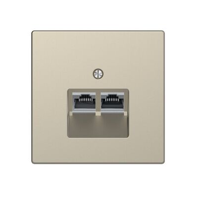 Gniazdo komputerowe podwójne RJ45 kat.6A STP ekranowane Sahara Merten System D