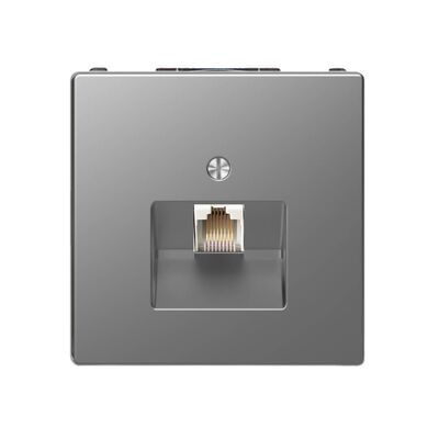 Gniazdo komputerowe pojedyncze RJ45 kat.5e UTP Stalowy Merten System D